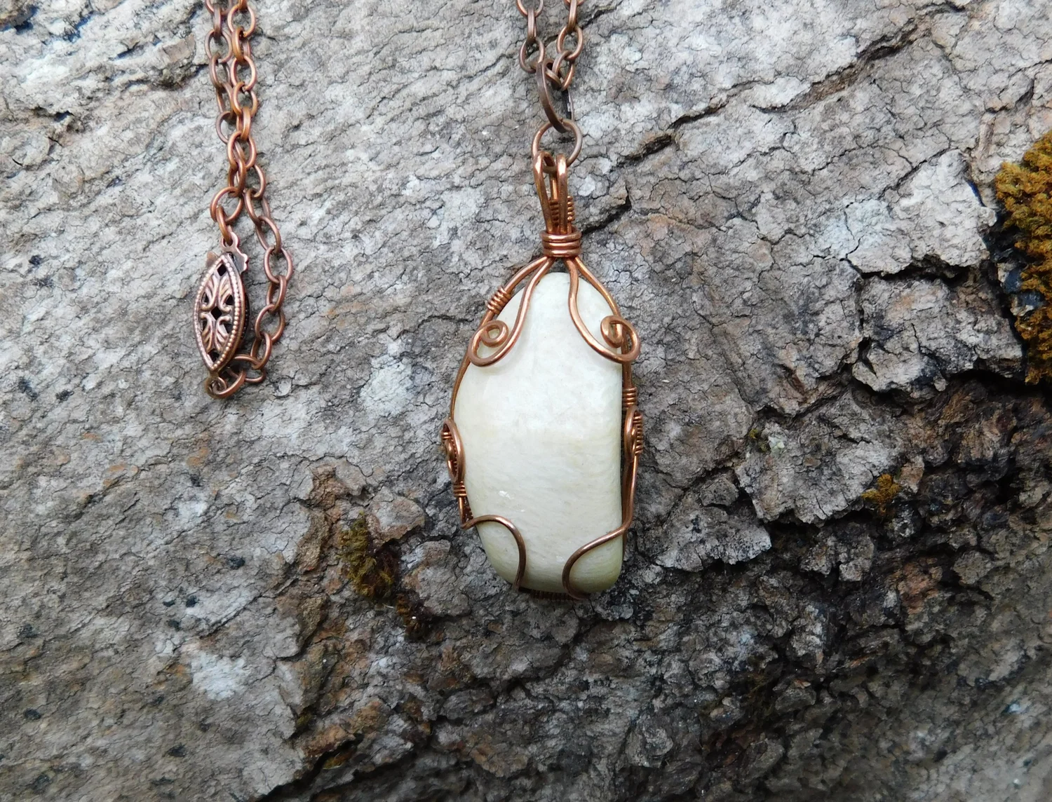 Bone Earrings - Silver and Copper - Root Chakra