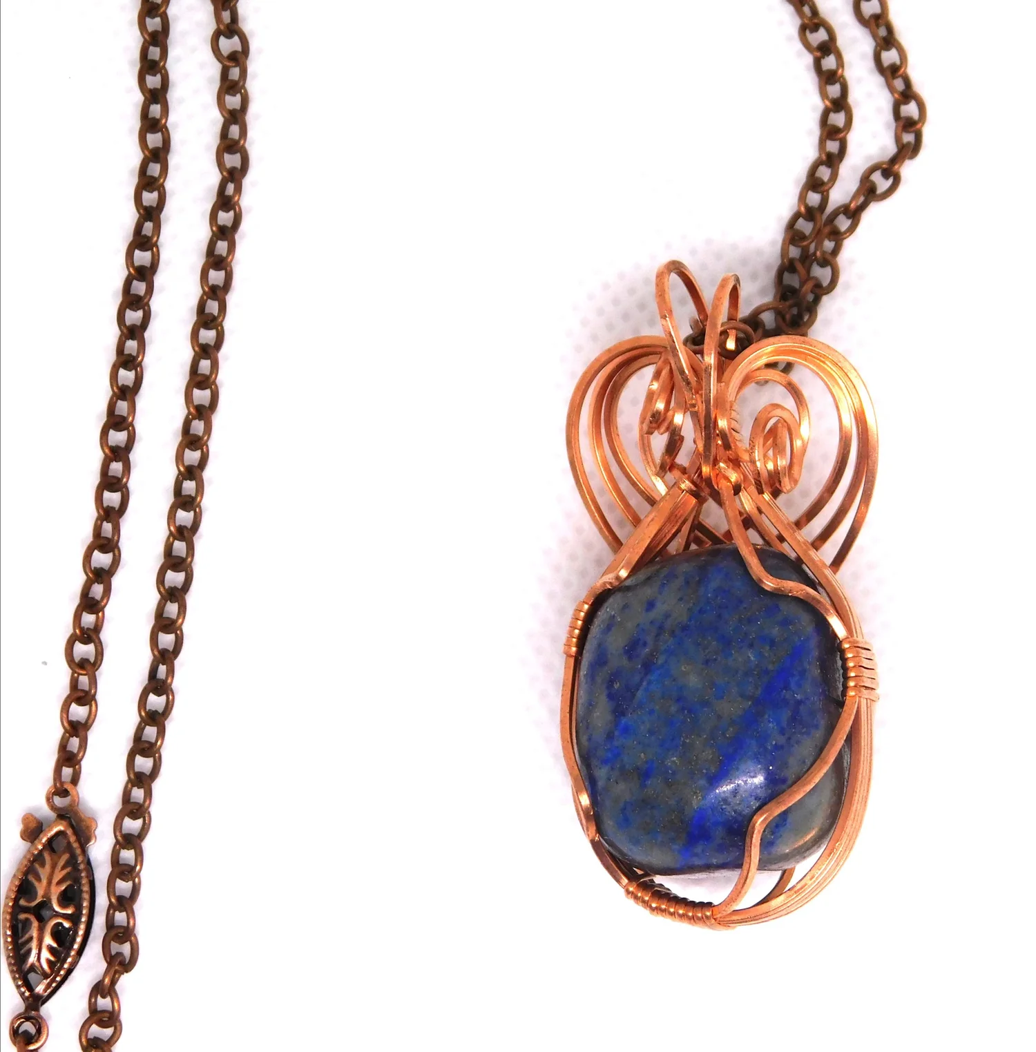 Lapis Lazuli Necklace - Copper - Third Eye and Throat Chakra