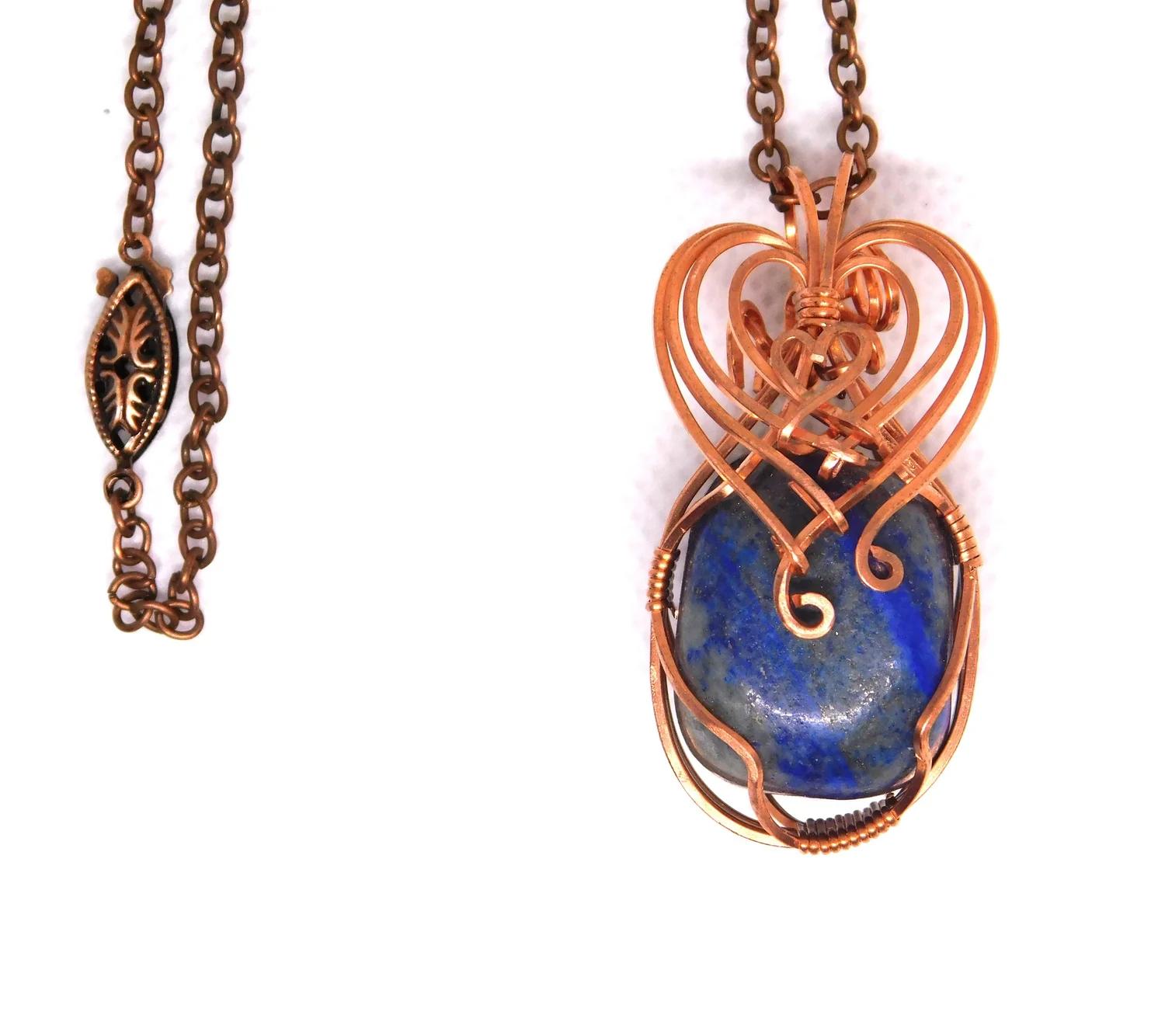 Lapis Lazuli Necklace - Copper - Third Eye and Throat Chakra