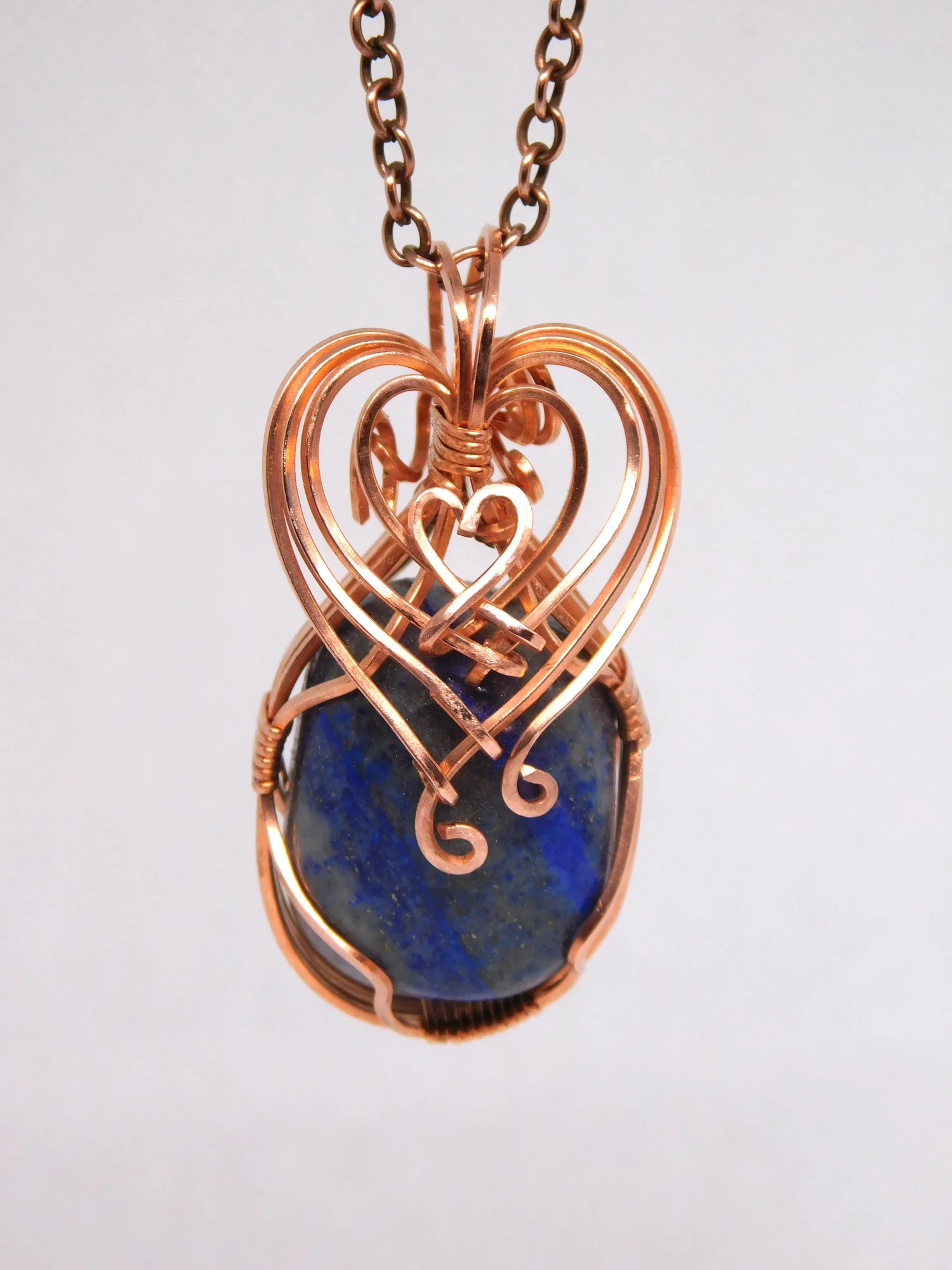 Lapis Lazuli Necklace - Copper - Third Eye and Throat Chakra