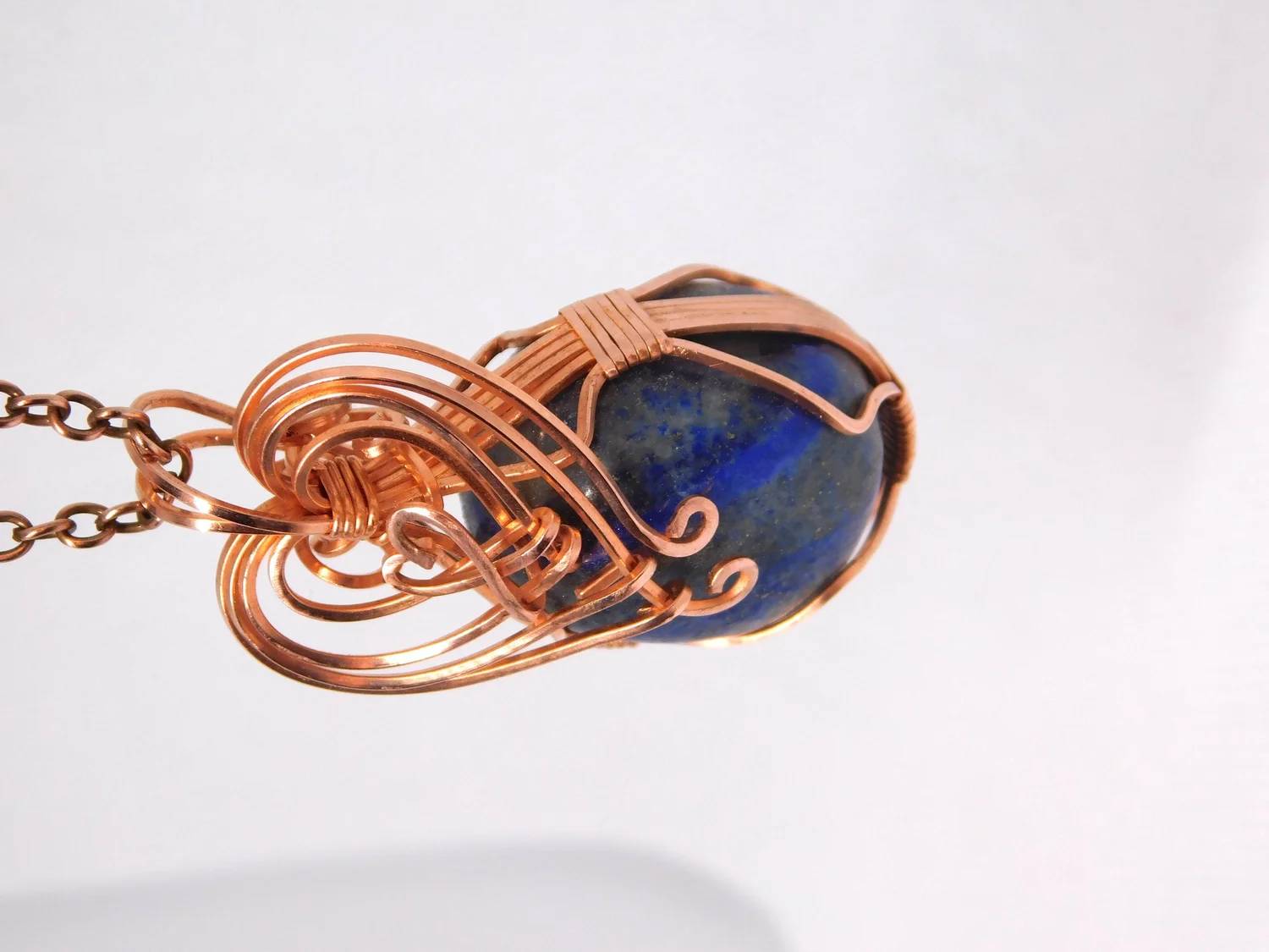 Lapis Lazuli Necklace - Copper - Third Eye and Throat Chakra