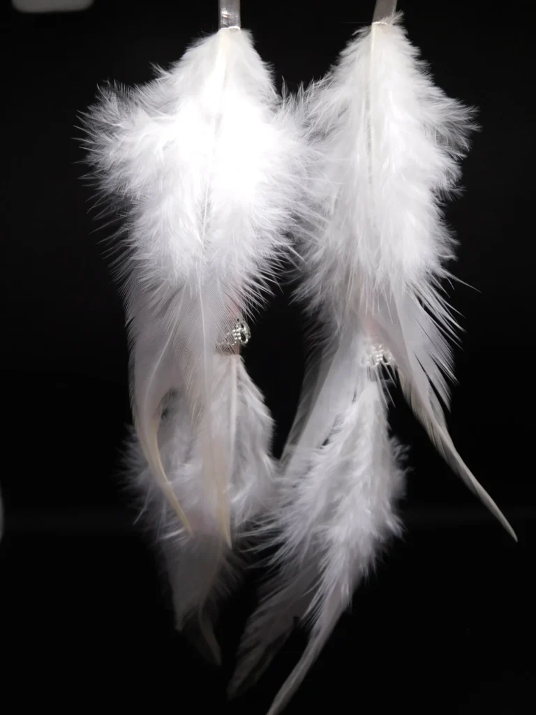 Double Strand Feather Earrings