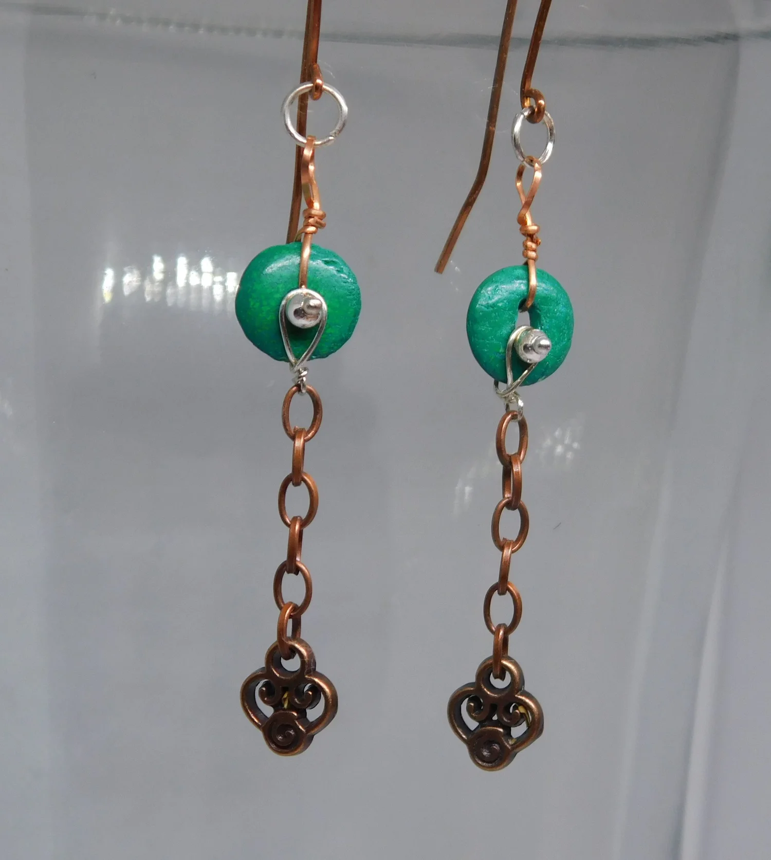 Turquoise Amber Necklace - Copper - Throat Chakra, Solar Plexus and Sacral