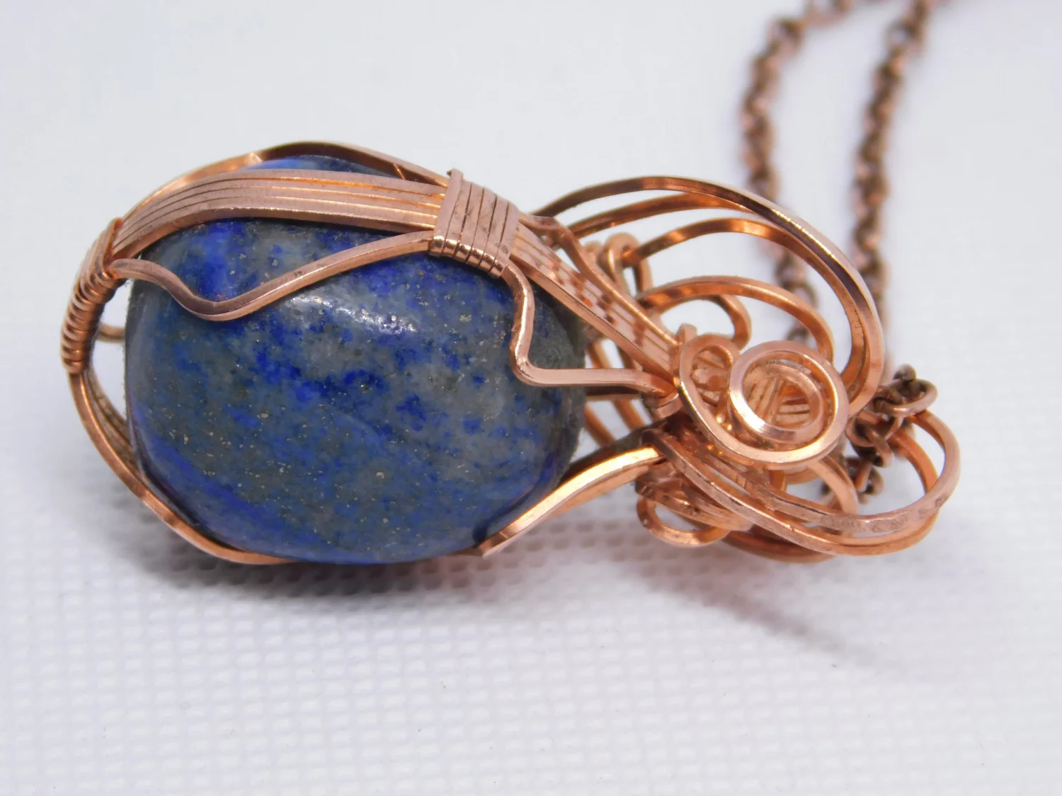 Lapis Lazuli Necklace - Copper - Third Eye and Throat Chakra