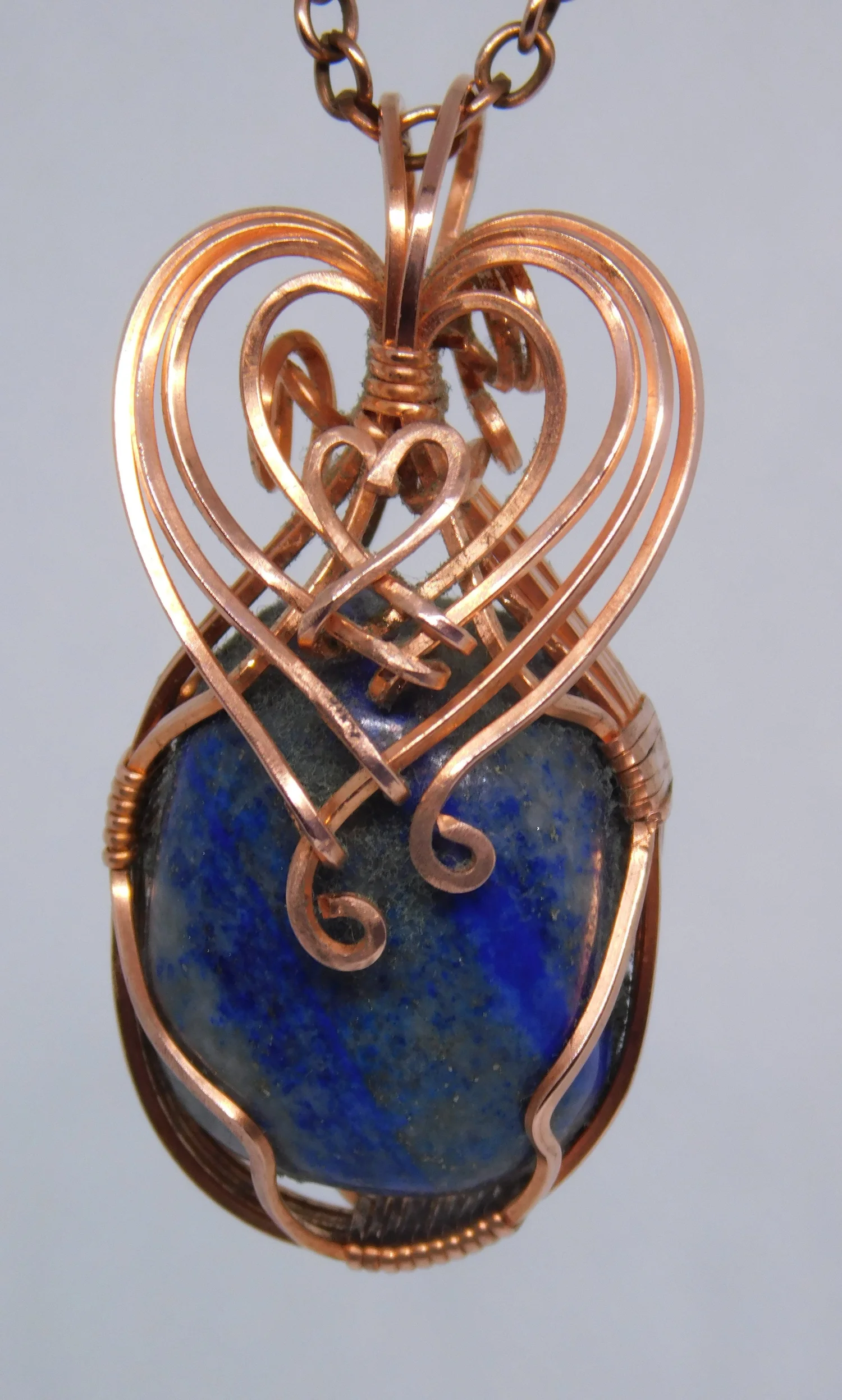 Lapis Lazuli Necklace - Copper - Third Eye and Throat Chakra