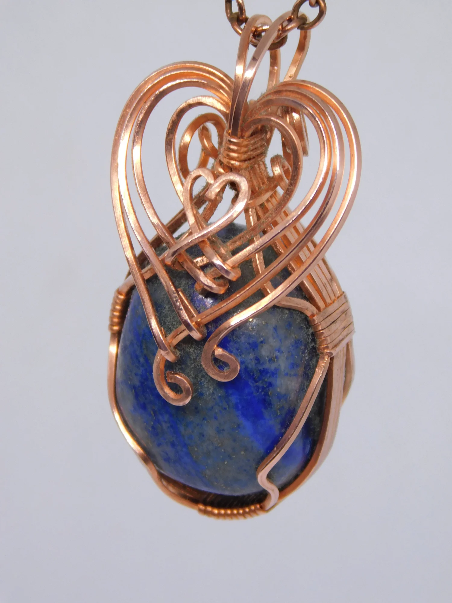 Lapis Lazuli Necklace - Copper - Third Eye and Throat Chakra