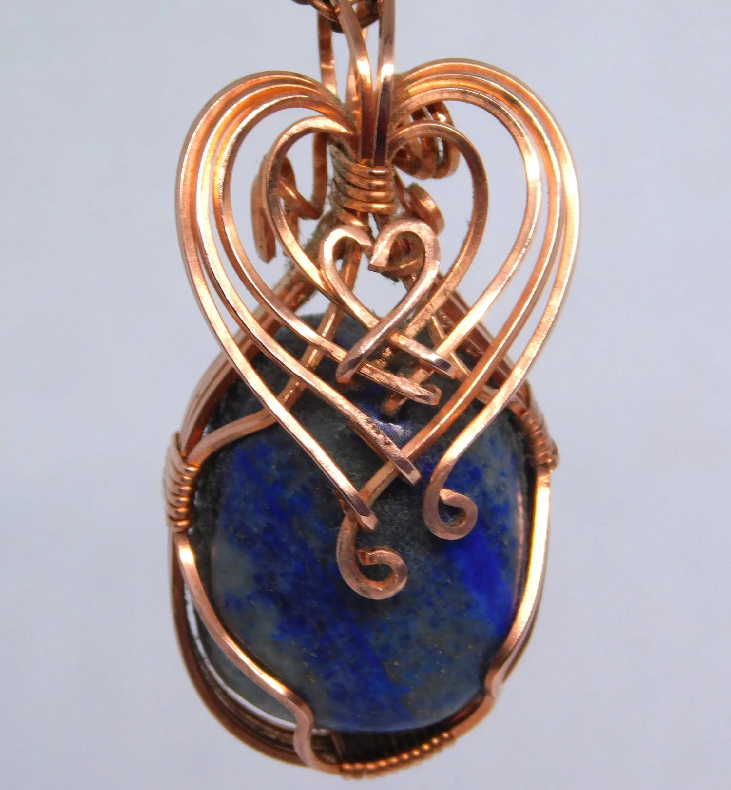 Lapis Lazuli Necklace - Copper - Third Eye and Throat Chakra