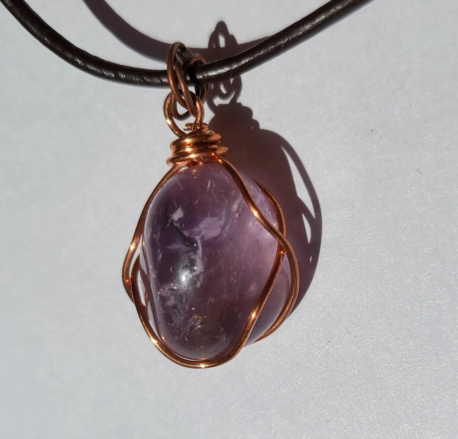 Mystical Ametrine - Wire wrapped, Reversable, and Adjustable Necklace - Crown Chakra