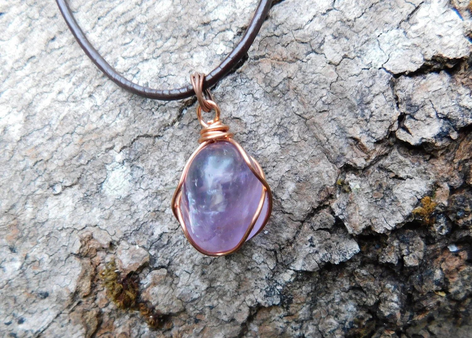 Mystical Ametrine - Wire wrapped, Reversable, and Adjustable Necklace - Crown Chakra